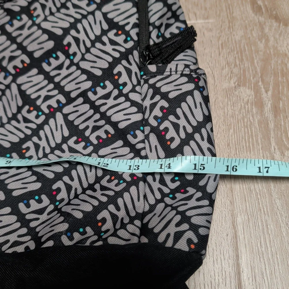 Nike Backpack Unisex OS Youth Black Grey All-Over Logo Print Elemental Bag